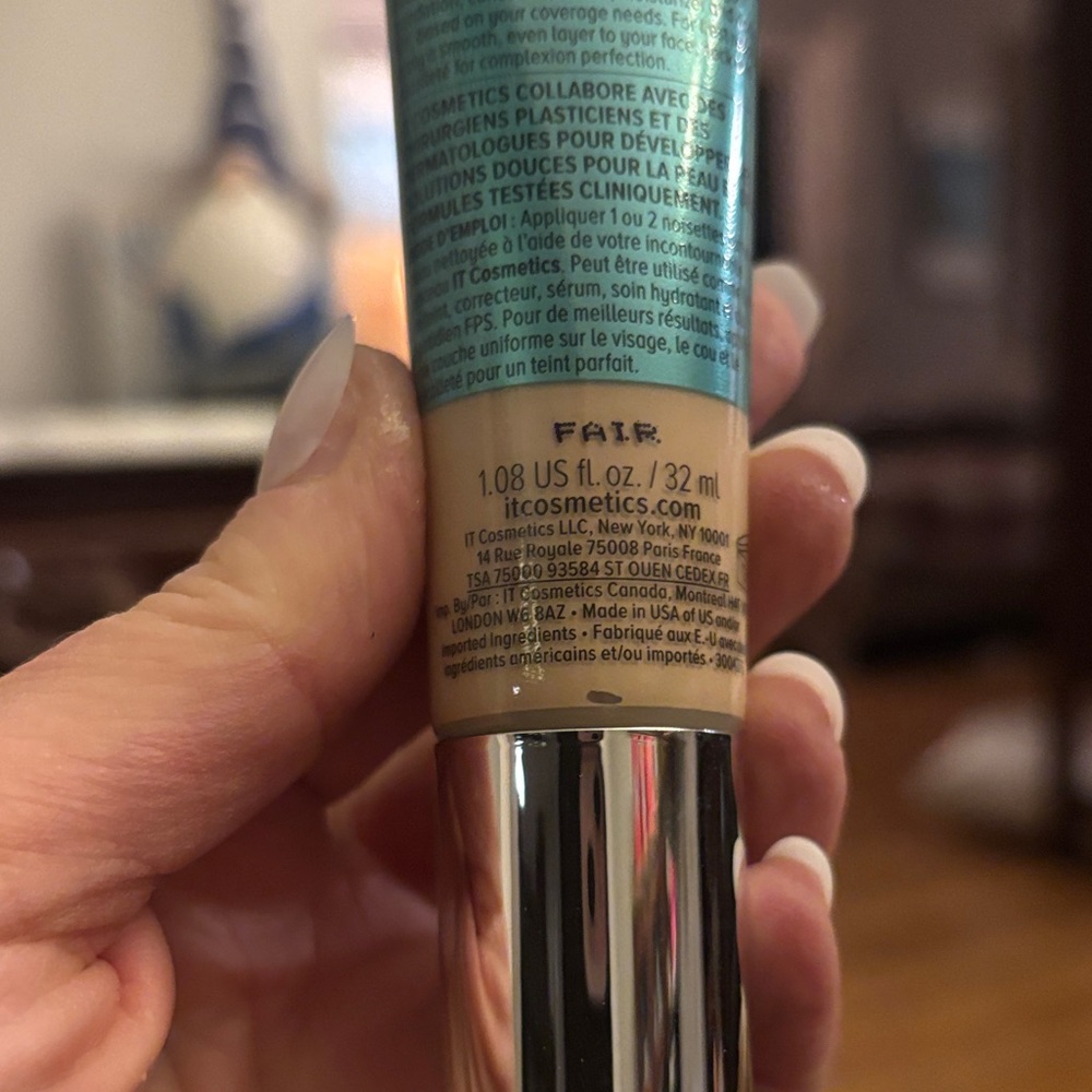IT Cosmetics CC+ Oil-Free Matte Poreless Finish Full Coverage Cream ~ Fair - Picture 2 of 4